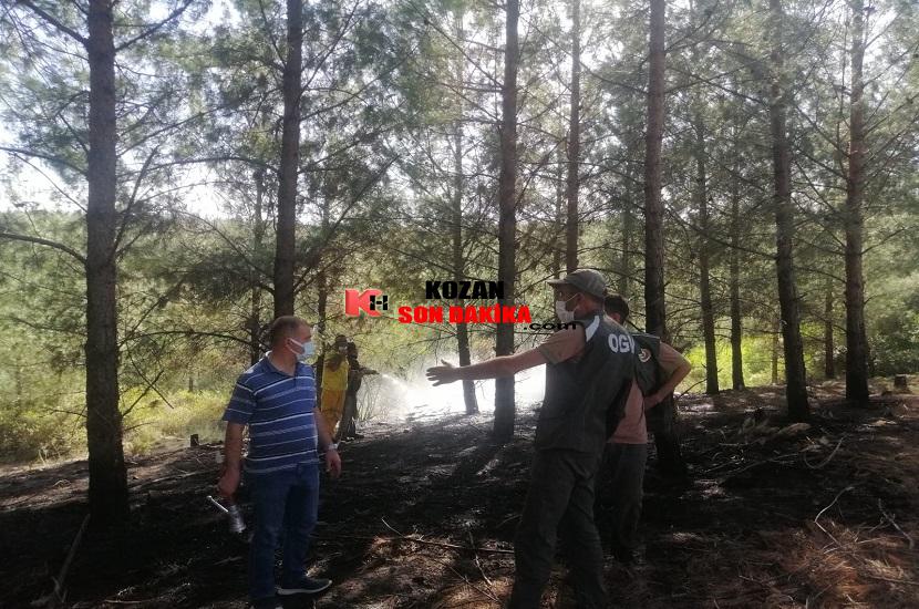 İlçemiz Kozan`a bağlı Çandık Mahallesi’nde çıkan orman yangınında yaklaşık 1 dönümlük orman yanarak zarar gördü
