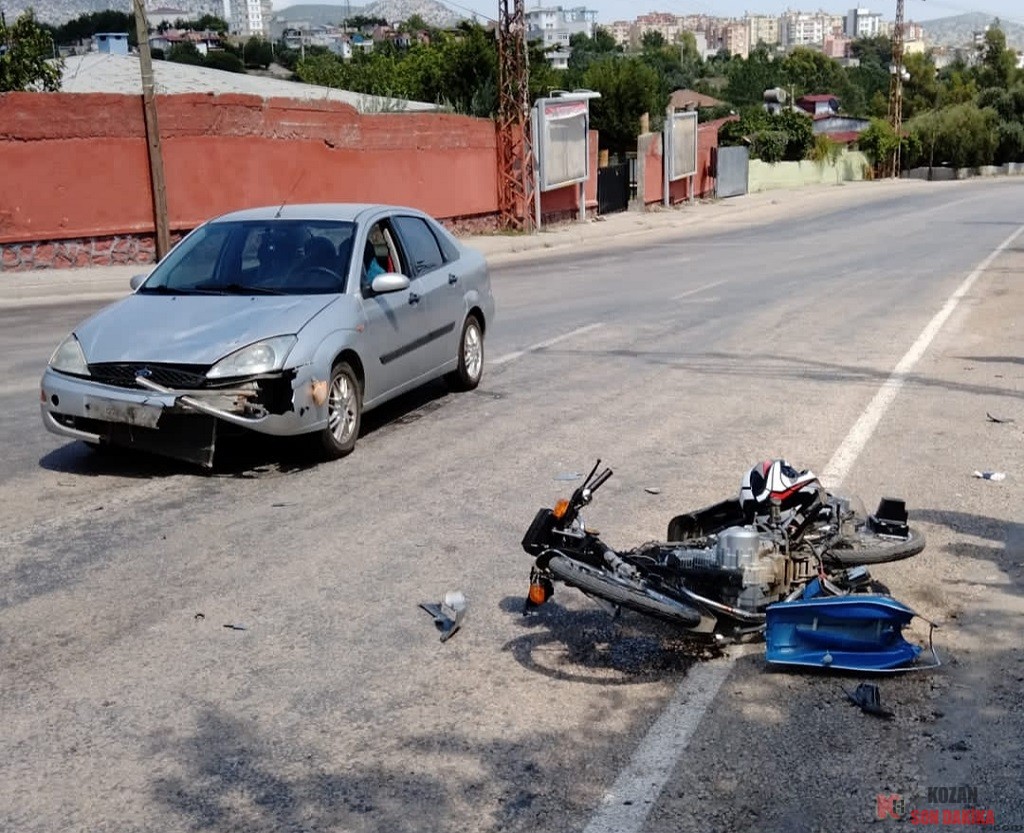 Trafik Kazasında Motosiklet sürücüsü Yaralandı