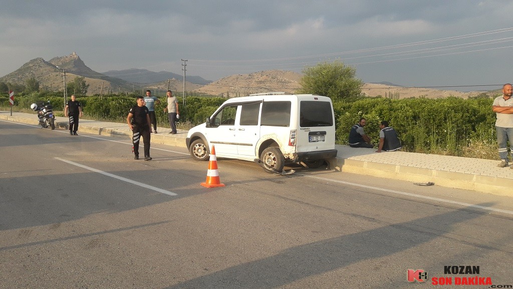 Kozan-Adana yolu trafik kazqası 1 yaralı