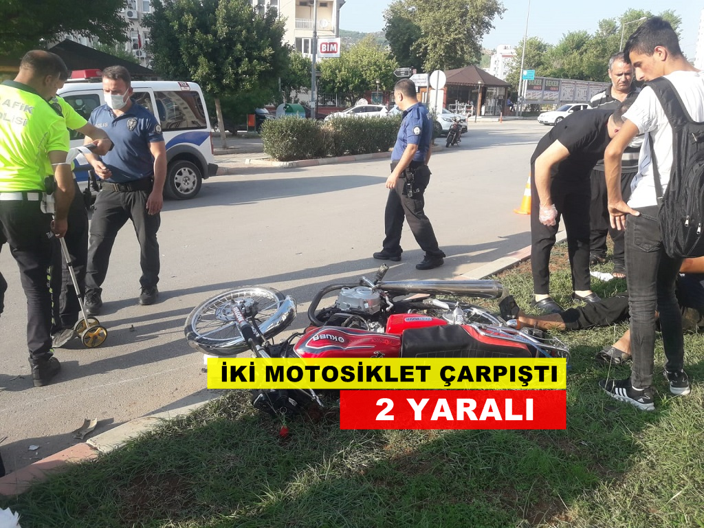 Kozan’da iki motosiklet çarpıştı : 2 yaralı