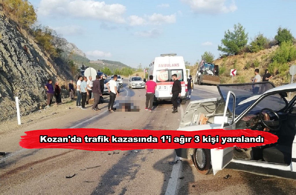 Kozan’da trafik kazasında 1’i ağır 3 kişi yaralandı