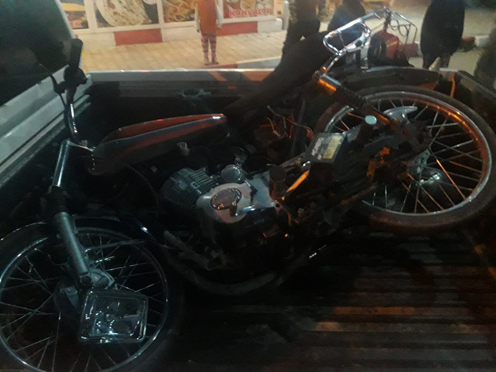 Trafik kazasında 1 motosiklet sürücüsü yaralandı