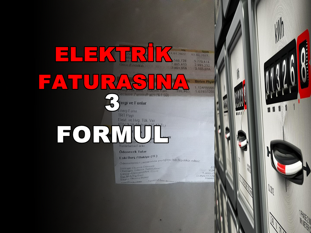 Elektrik faturasına 3 formül