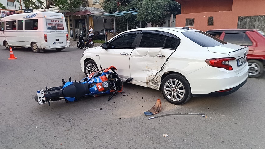 Kozan’da Motosiklet Kazası