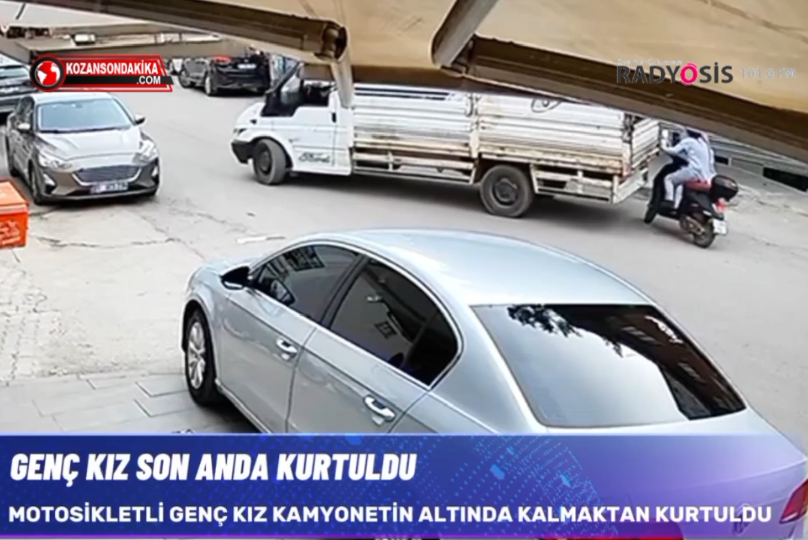 GENÇ KIZ ÖLÜMDEN SANİYELERLE KURTULDU: KAMYONETİN ALTINDA KALMAKTAN SON ANDA KAÇTI