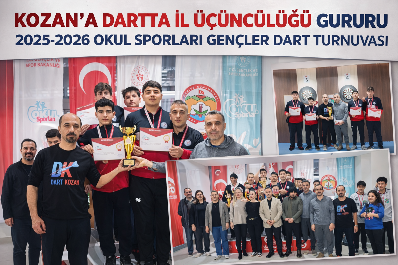 KOZAN’A DARTTA İL ÜÇÜNCÜLÜĞÜ GURURU