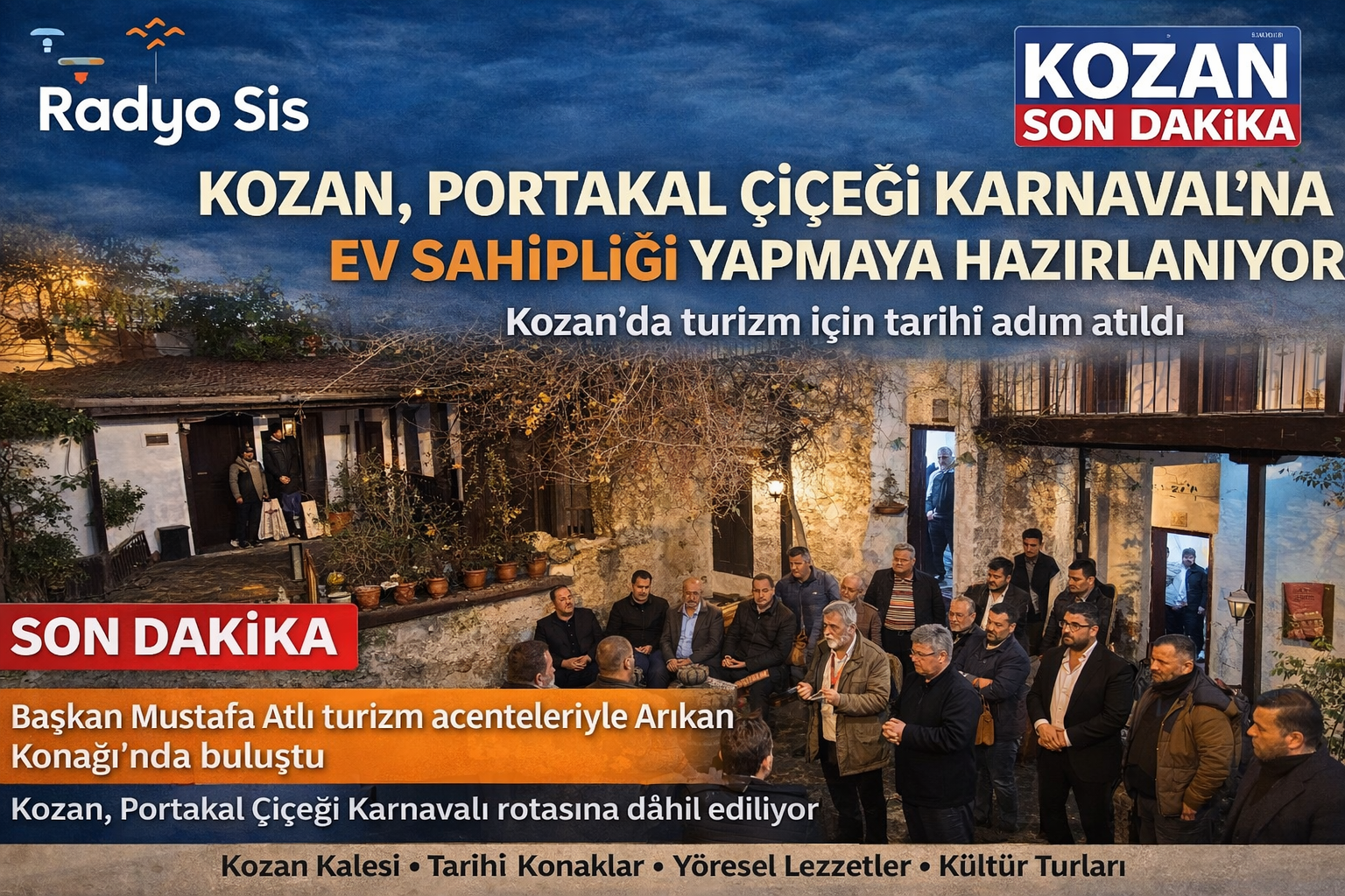 KOZAN, PORTAKAL ÇİÇEĞİ KARNAVALI’NA EV SAHİPLİĞİ YAPMAYA HAZIRLANIYOR Kozan’da turizm için tarihi adım atıldı