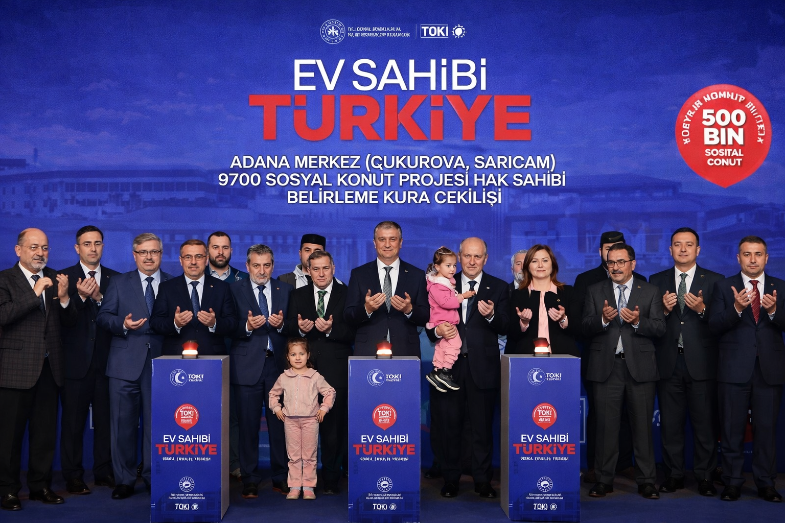 ADANA’DA TOKİ KURA ÇEKİMİ TAMAMLANDI: KOZAN’A 150 KONUT AYRILDI