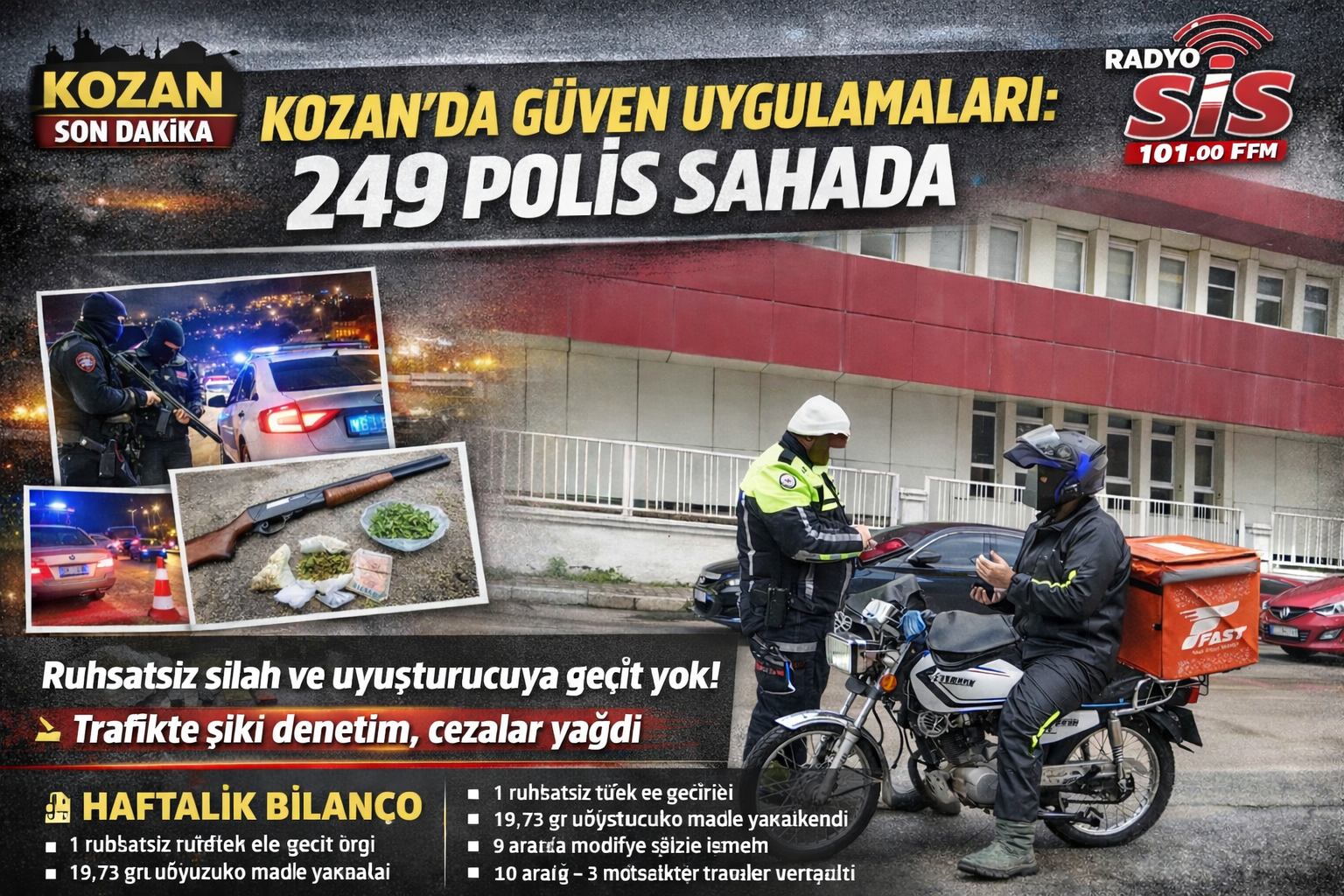 KOZAN’DA GÜVEN UYGULAMALARI: 249 POLİS SAHADA