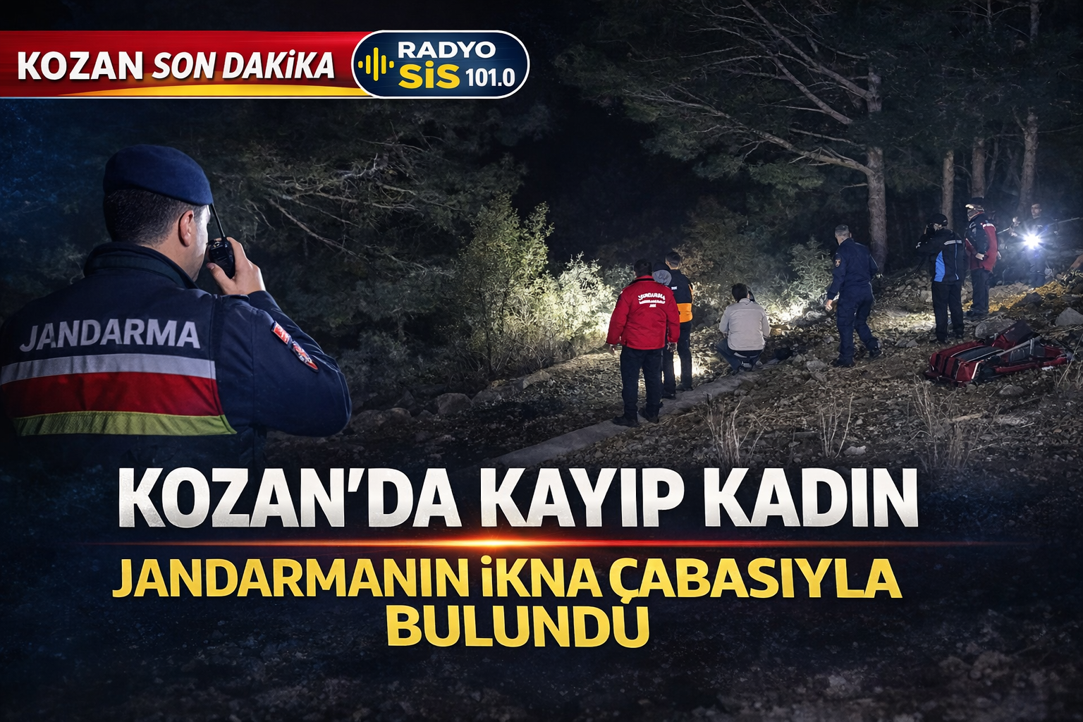Kozan’da Kayıp Kadın Jandarmanın İkna Çabasıyla Bulundu