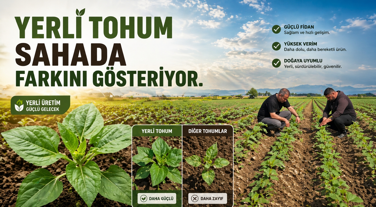 YERLİ TOHUM SAHADA FARKINI GÖSTERİYOR