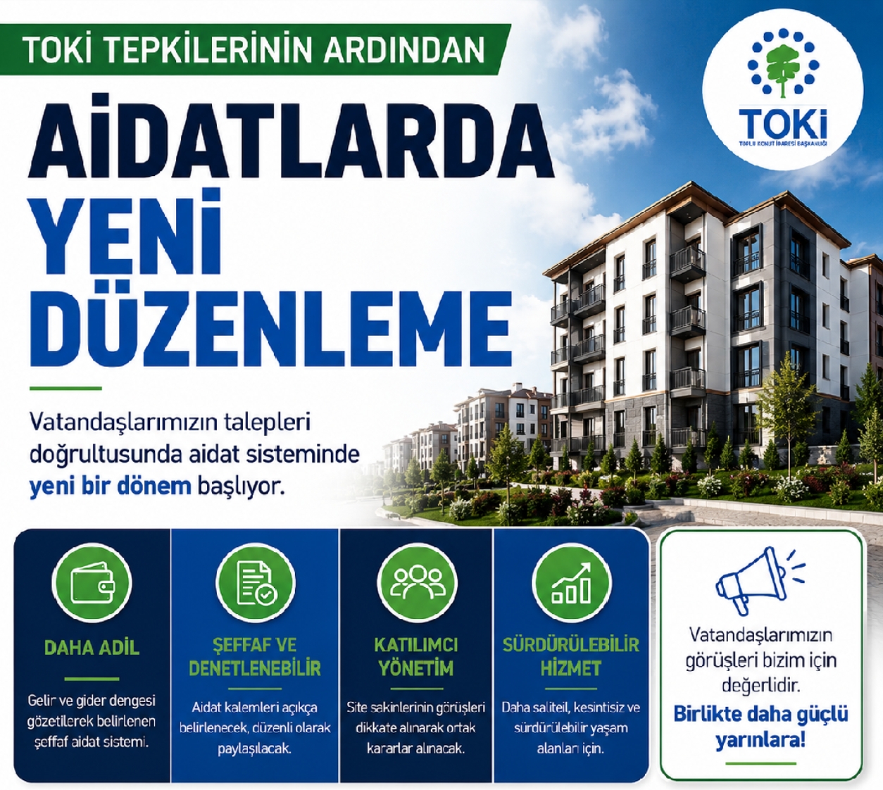 TOKİ Tepkilerinin Ardından Aidatlarda Yeni Düzenleme