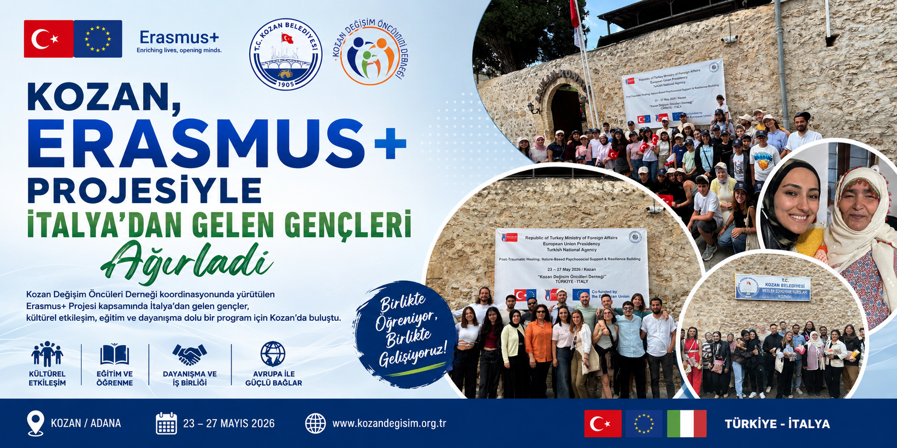 Kozan, Erasmus+ Projesiyle İtalya’dan Gelen Gençleri Ağırladı