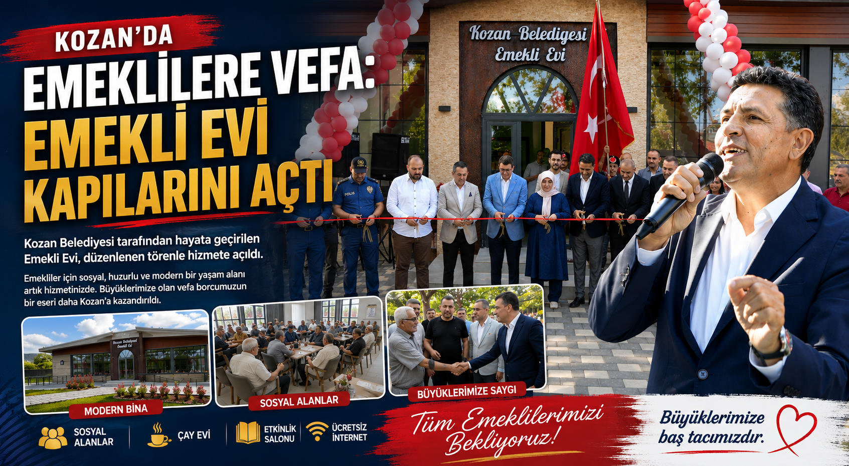 GÖNÜLLERE DOKUNAN HİZMET: EMEKLİ EVİ AÇILDI