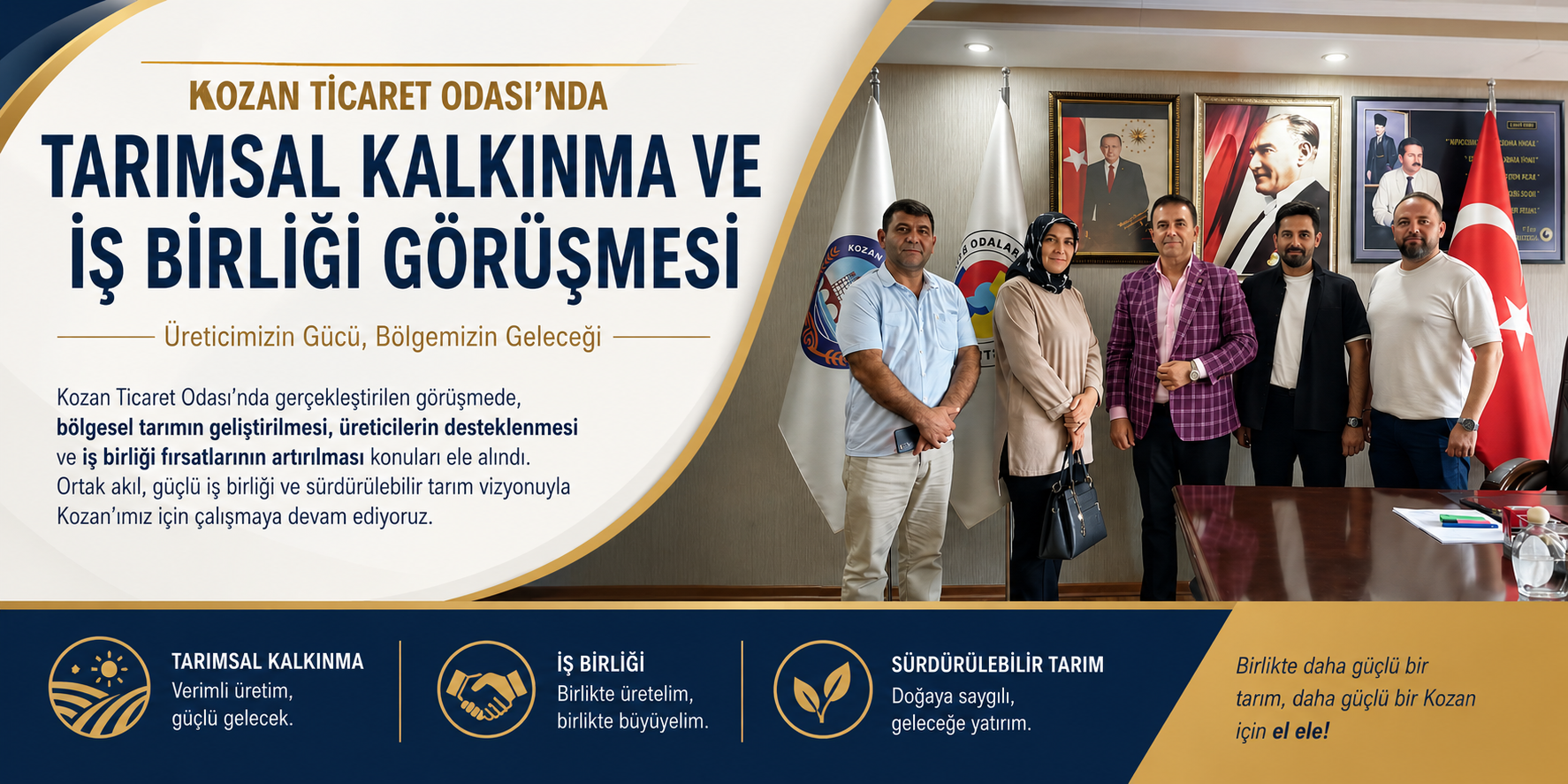 KOZAN TİCARET ODASI’NDA TARIMSAL KALKINMA VE İŞ BİRLİĞİ GÖRÜŞMESİ
