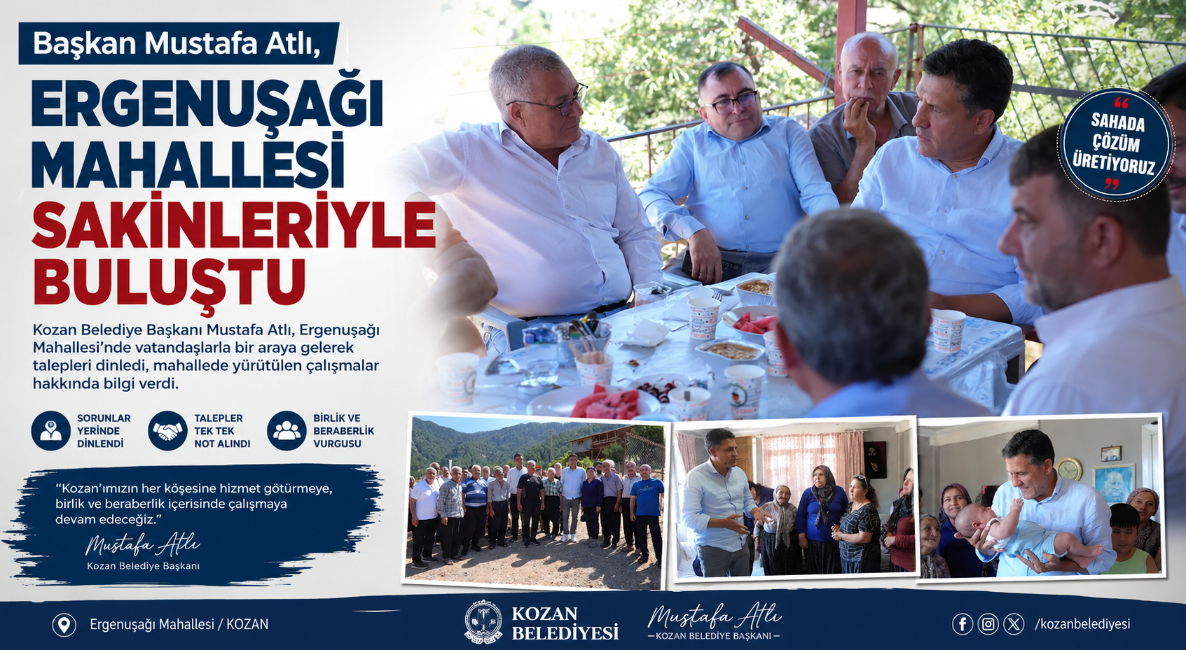 Başkan Mustafa Atlı, Ergenuşağı Mahallesi Sakinleriyle Buluştu