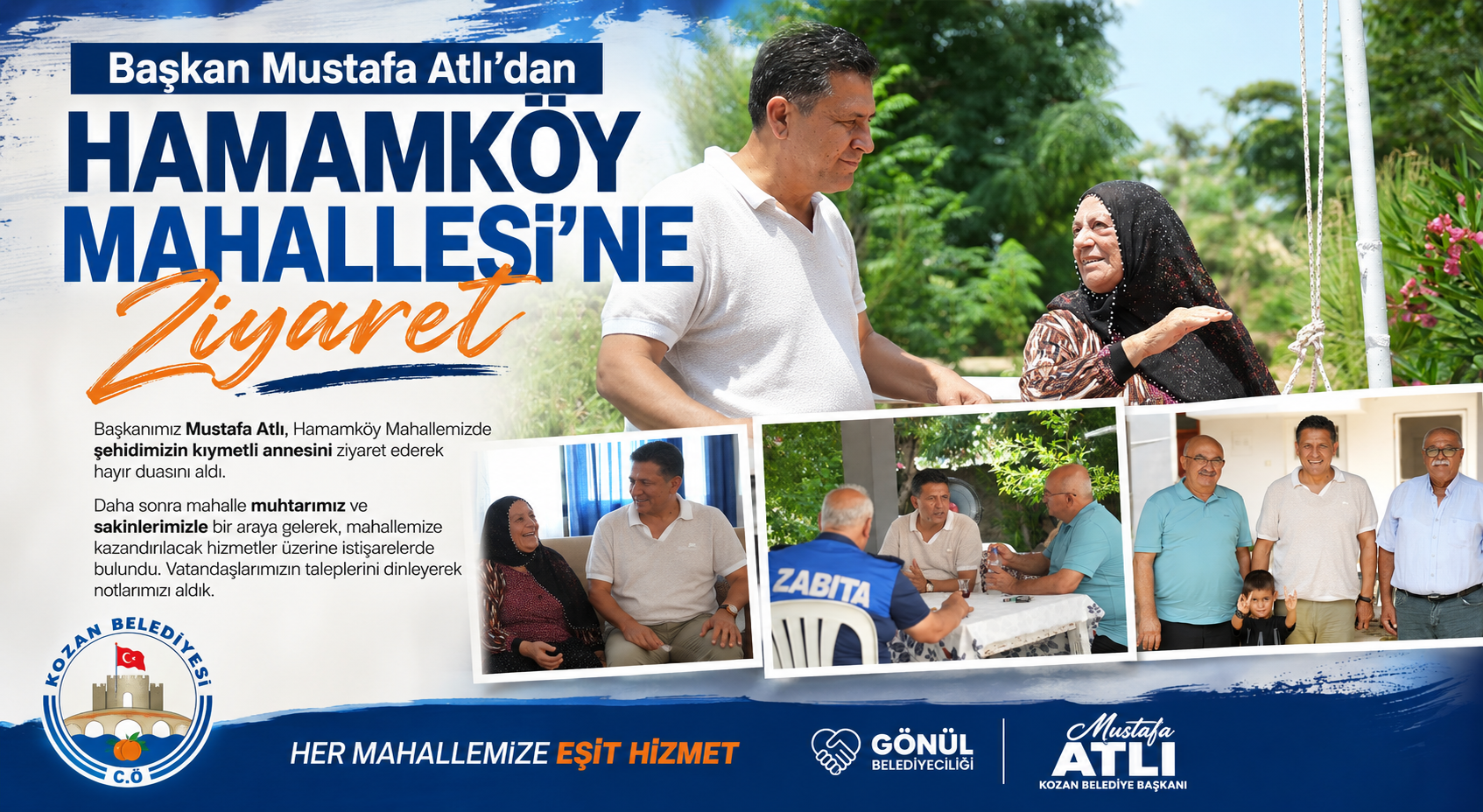 Başkan Mustafa Atlı’dan Hamamköy Mahallesi’ne Ziyaret