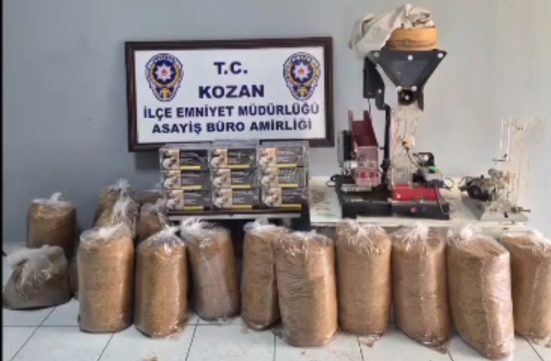 KOZAN’DA KAÇAK SİGARA İMALATHANESİNE BASKIN: 1 KİŞİ TUTUKLANDI