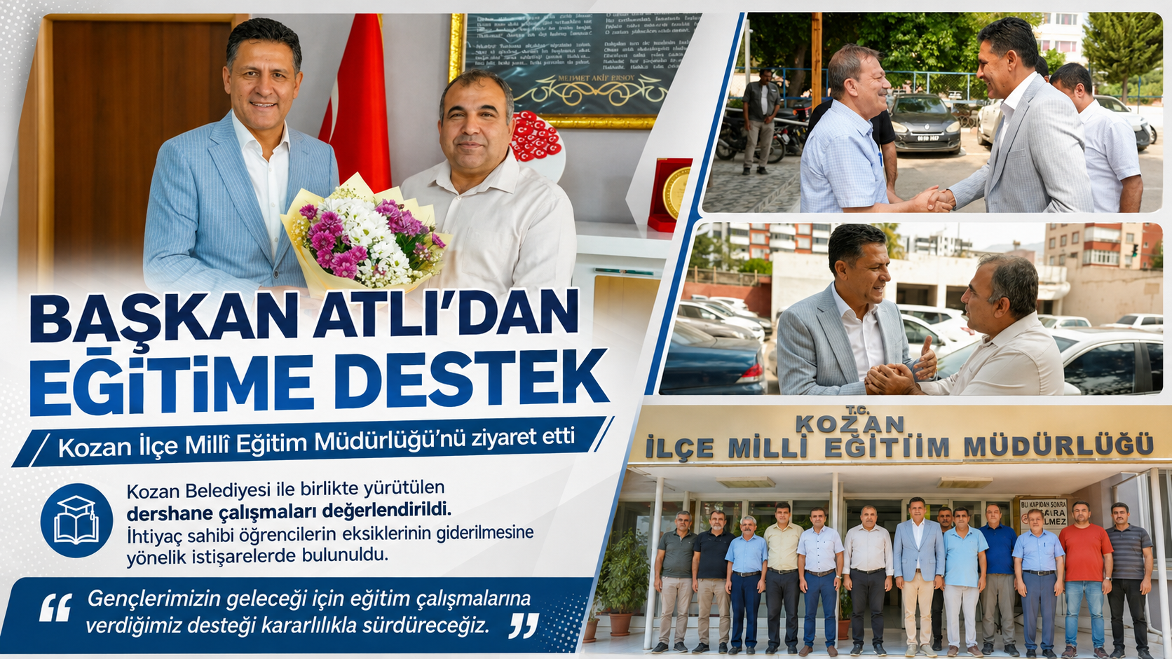 Başkan Mustafa Atlı’dan Eğitime Destek Mesajı