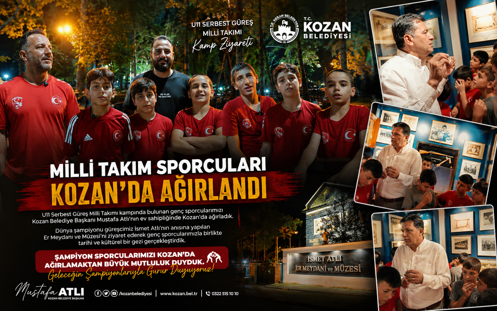 U11 Serbest Güreş Milli Takımı Sporcuları Kozan’da Ağırlandı