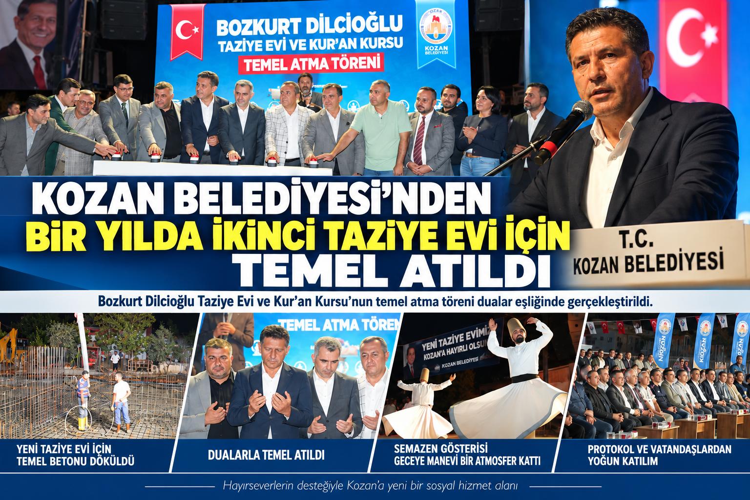 KOZAN’A BİR YILDA İKİNCİ TAZİYE EVİ! YENİ ESERİN TEMELİ ATILDI