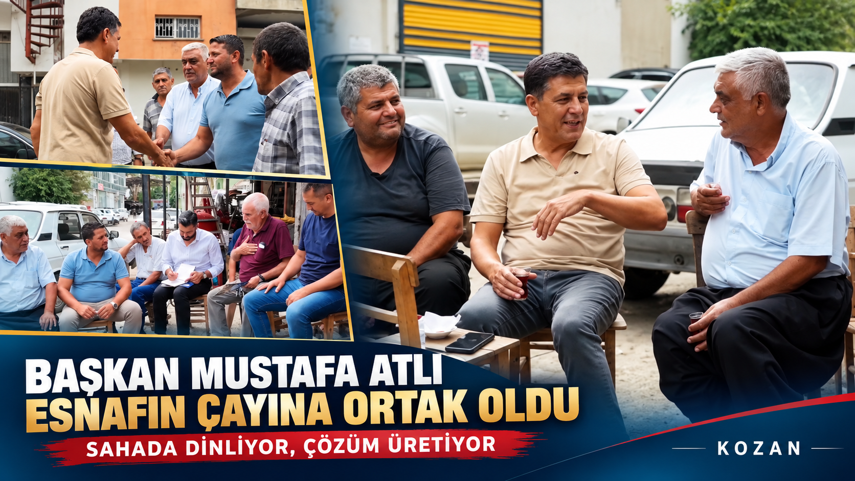 BAŞKAN MUSTAFA ATLI ESNAFIN ÇAYINA ORTAK OLDU