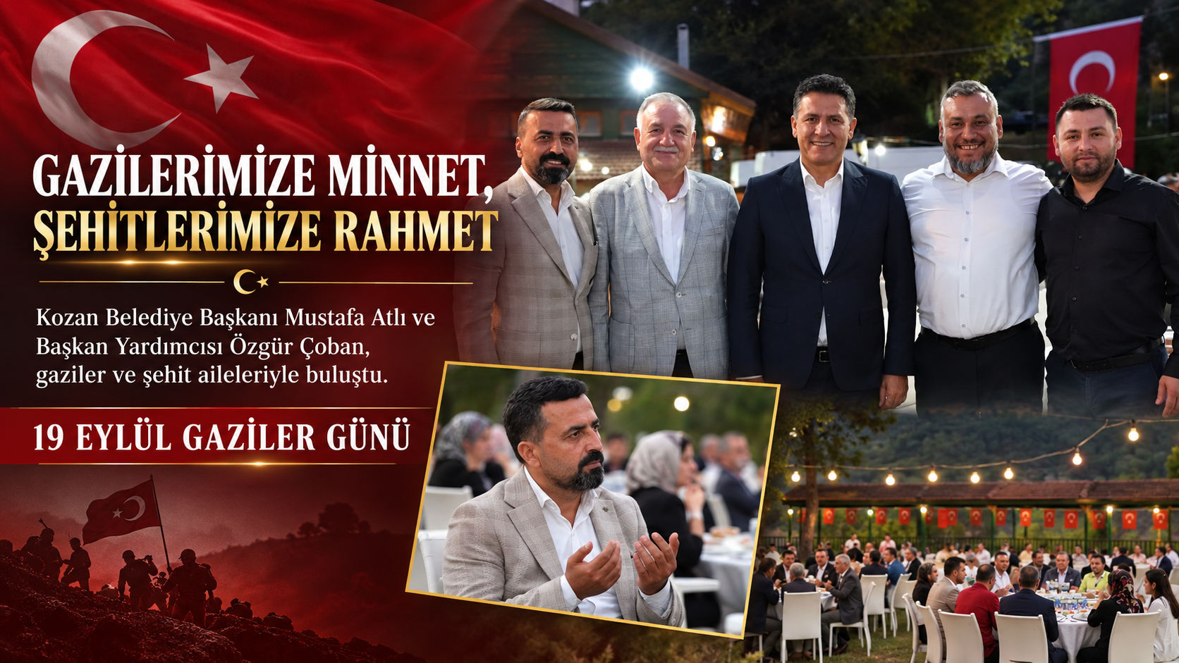 BAŞKAN ATLI VE BAŞKAN YARDIMCISI ÇOBAN, GAZİLER VE ŞEHİT AİLELERİYLE BULUŞTU